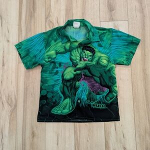 Y2K Marvel Hulk Graphic Shirt (Kids Large)